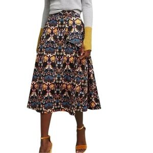 Eva Franco for Anthropologie Fox & Rabbit Midi Skirt Size 2 NWOT
